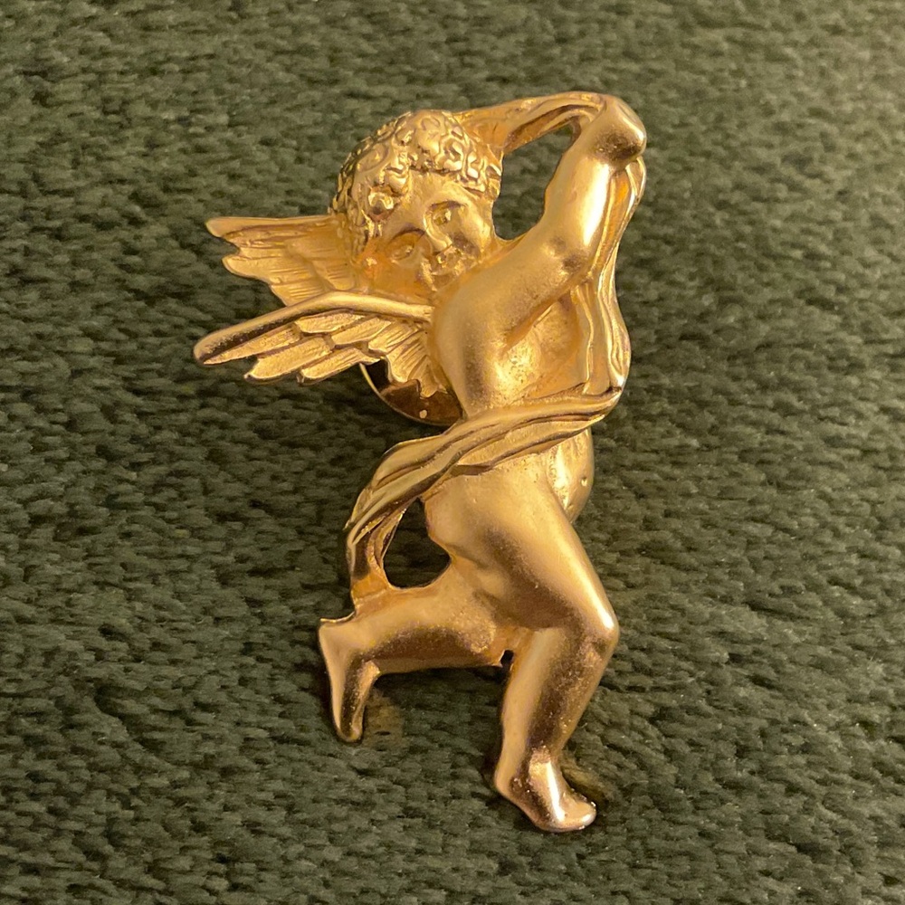 Karl Lagerfeld Gold Cherub Brooch